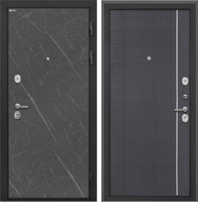 Дверь Интекрон Сицилия Remix (фурнитура хром) Гранит лава